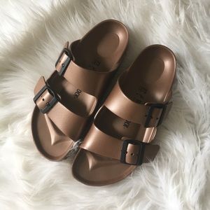birkenstock arizona essentials copper
